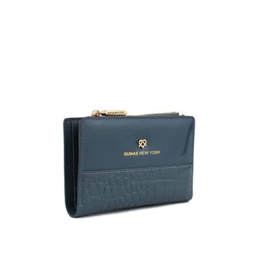Gunas New York Madison Blue Vegan Leather Wallet 2