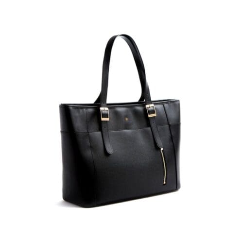 Gunas New York Miley Black Vegan Leather Laptop Bag 2
