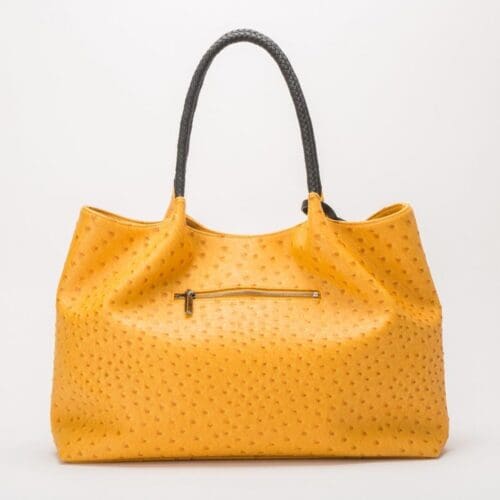 Gunas New York Naomi Yellow Vegan Leather Tote Bag 2