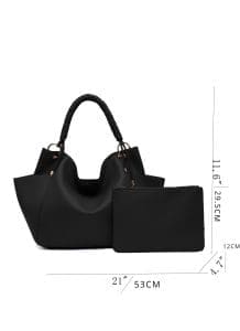 Shomico Soft Hobo Bag With Woven Handle Elegant 5