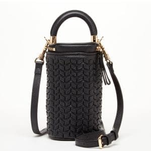 Susu Elsa Small Black Leather Crossbody Bag Bucket Design 4