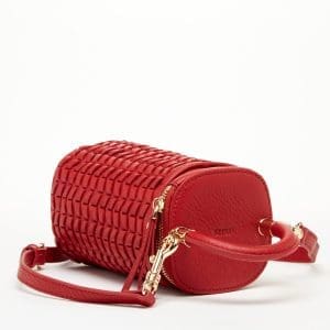 Susu Elsa Small Red Leather Crossbody Bag New Style 4
