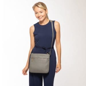 Susu Gray Leather Crossbody Bag Amazing Accessory 6