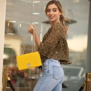 Susu Josie Mustard Yellow Leather Crossbody Bag 8