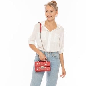 Susu The Hollywood Red Leather Crossbody Bag Studded 9