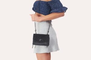 Kiko Two Tone Crossbody Bag Leather And Suede