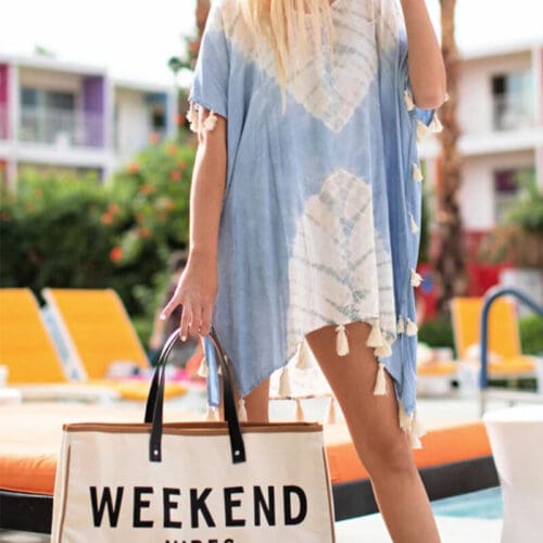 Threaded Pear Alicia Weekend Vibes Canvas Tote 5