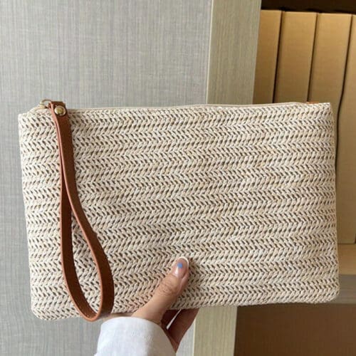 Straw Woven Wristlet