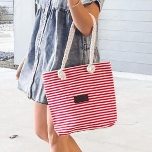 Striped Canvas Tote
